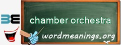WordMeaning blackboard for chamber orchestra